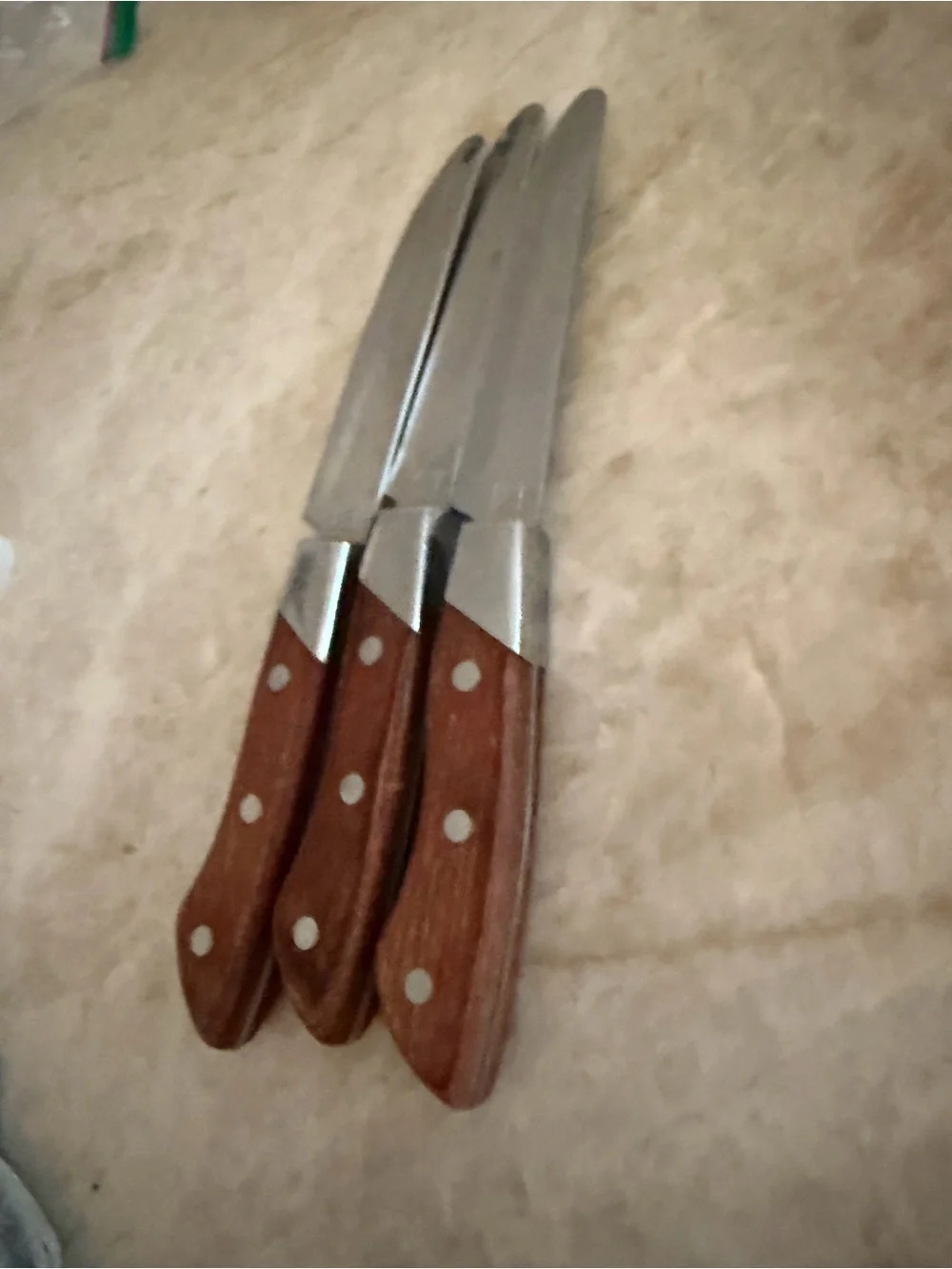 Steakhouse steak knives wood handle